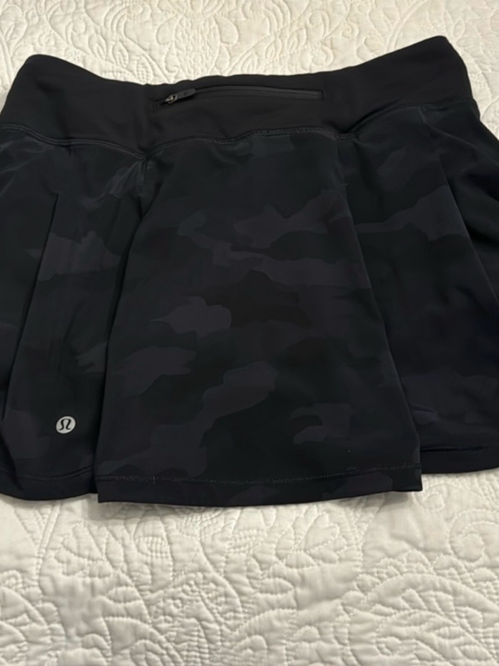 lululemon athletica Black Camo tennis paddleball Skirt Skort